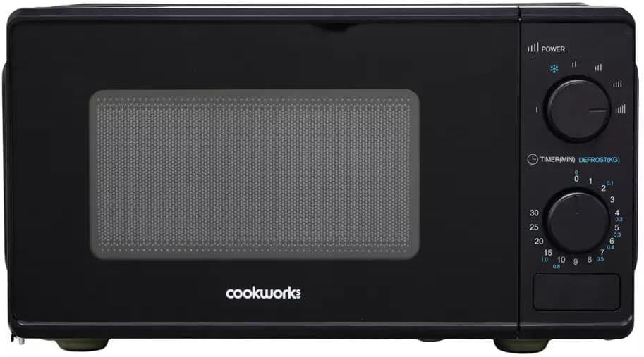 Cookworks Standard Microwave MM7 17L 700W Manual Dial Defrost Black