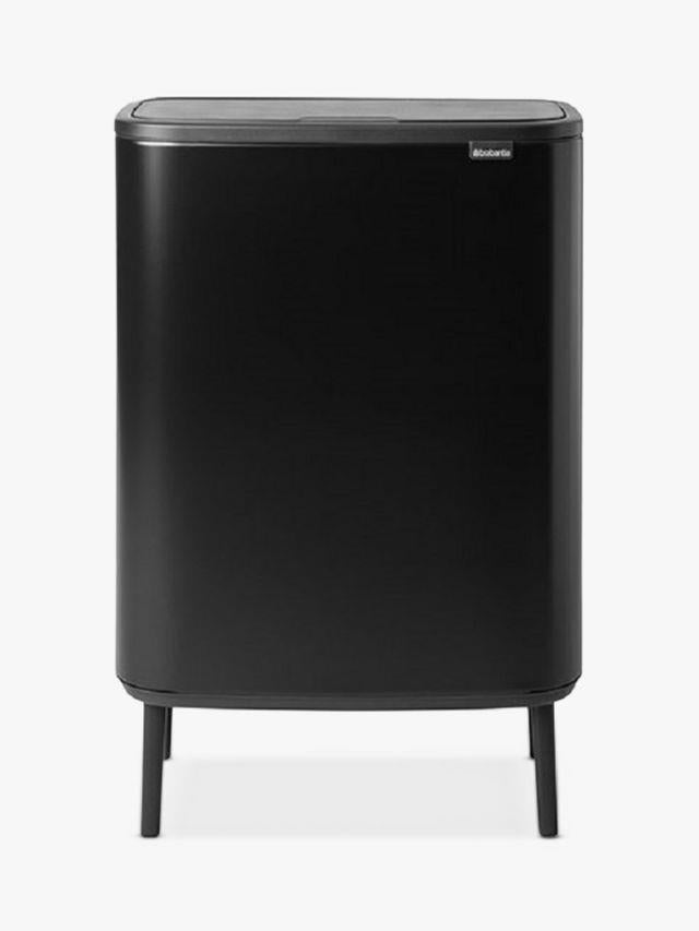 Brabantia Bo Hi Touch Bin Recycling two inner buckets non-skid legs Black