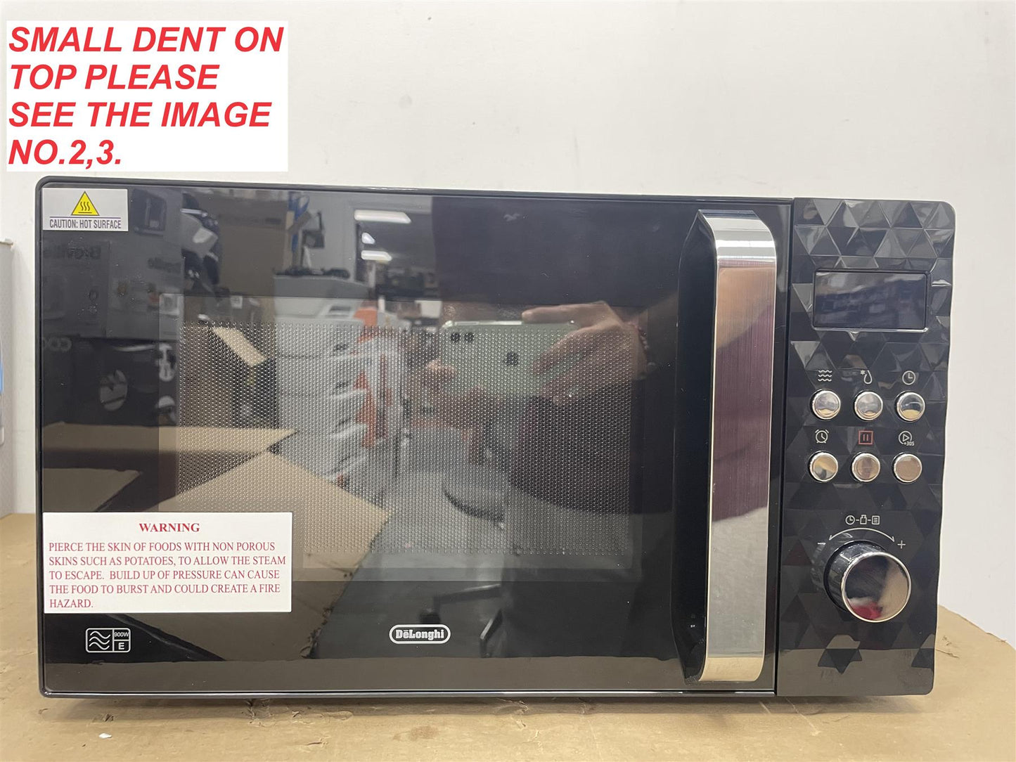 DeLonghi Brillante 23L Standard Microwave Oven Digital 900w Defrost Reheat Black