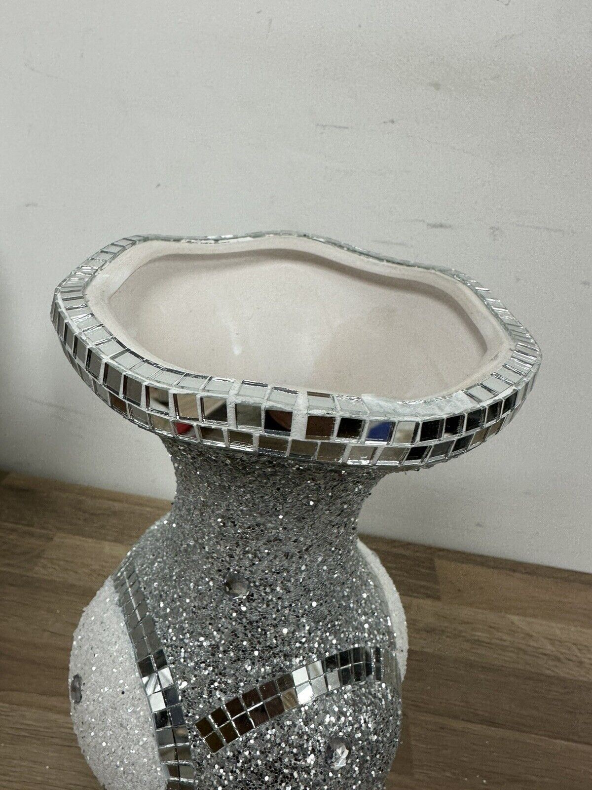 Vase Flower Decor Home Table Decorations Centerpieces Silver Bling Flower Vase