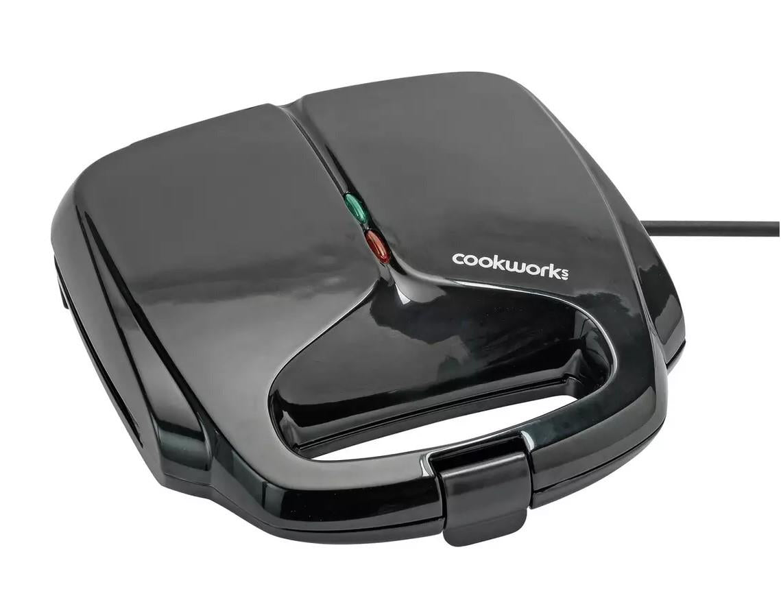 Cookworks Sandwich Toaster 1080W 2 Portion Panini Press Toast Maker Black