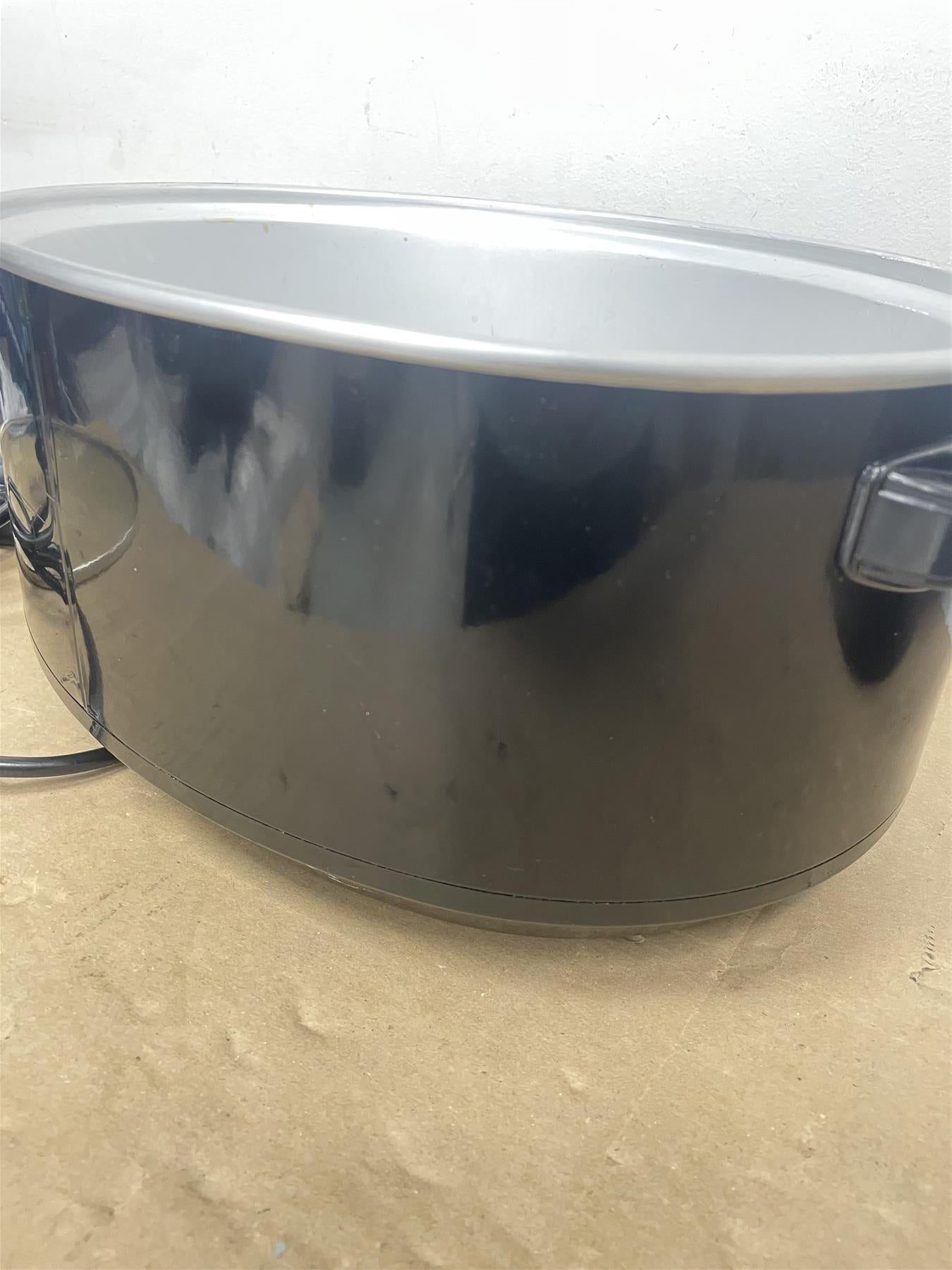 Cookworks 6.5L kitchen Electric Slow Cooker Removable Ceramic Bowl Oval Black
