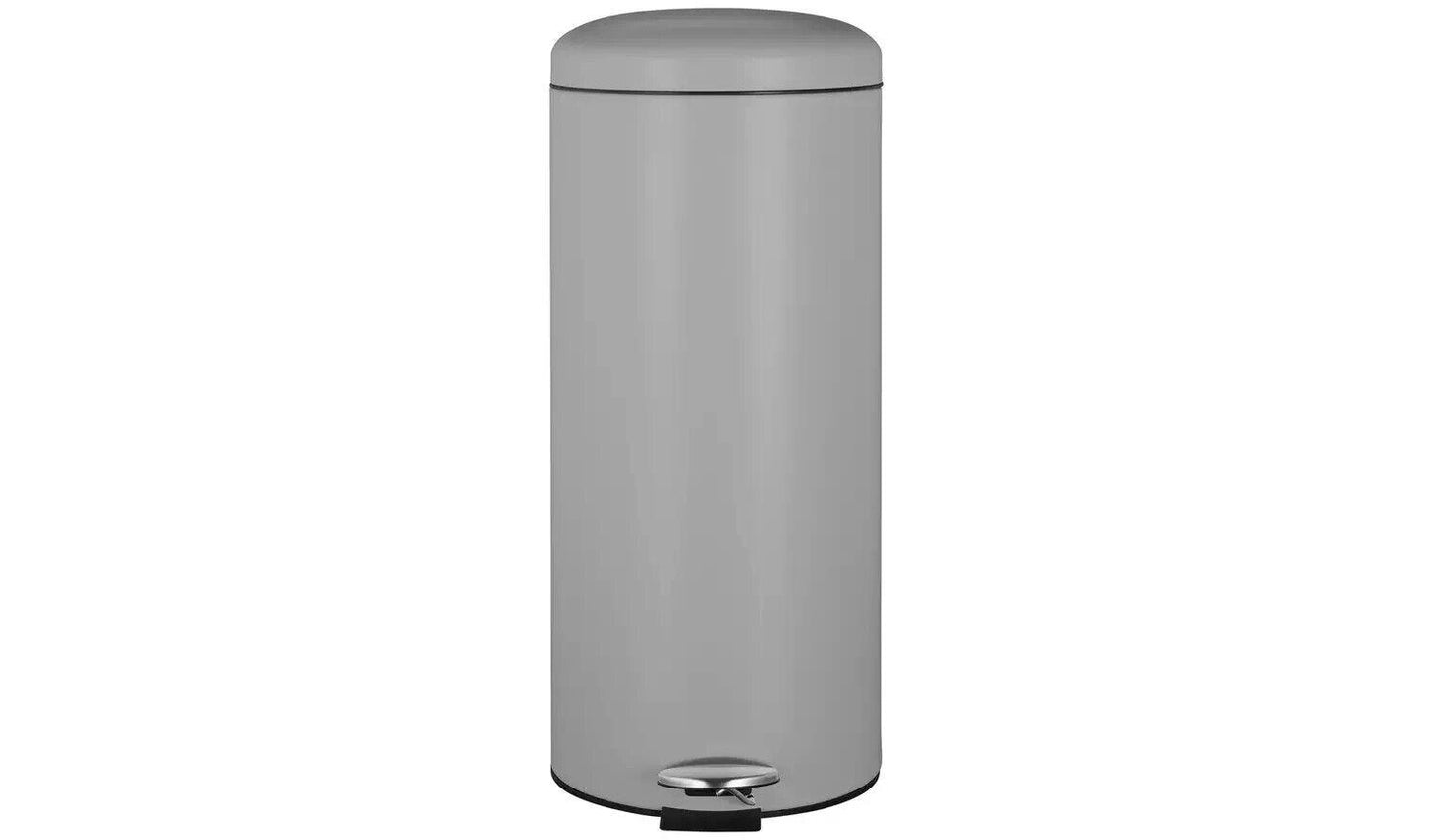 Habitat Pedal Bin 30 Litre Modern Kitchen Trash Can Inner bucket Matt Grey