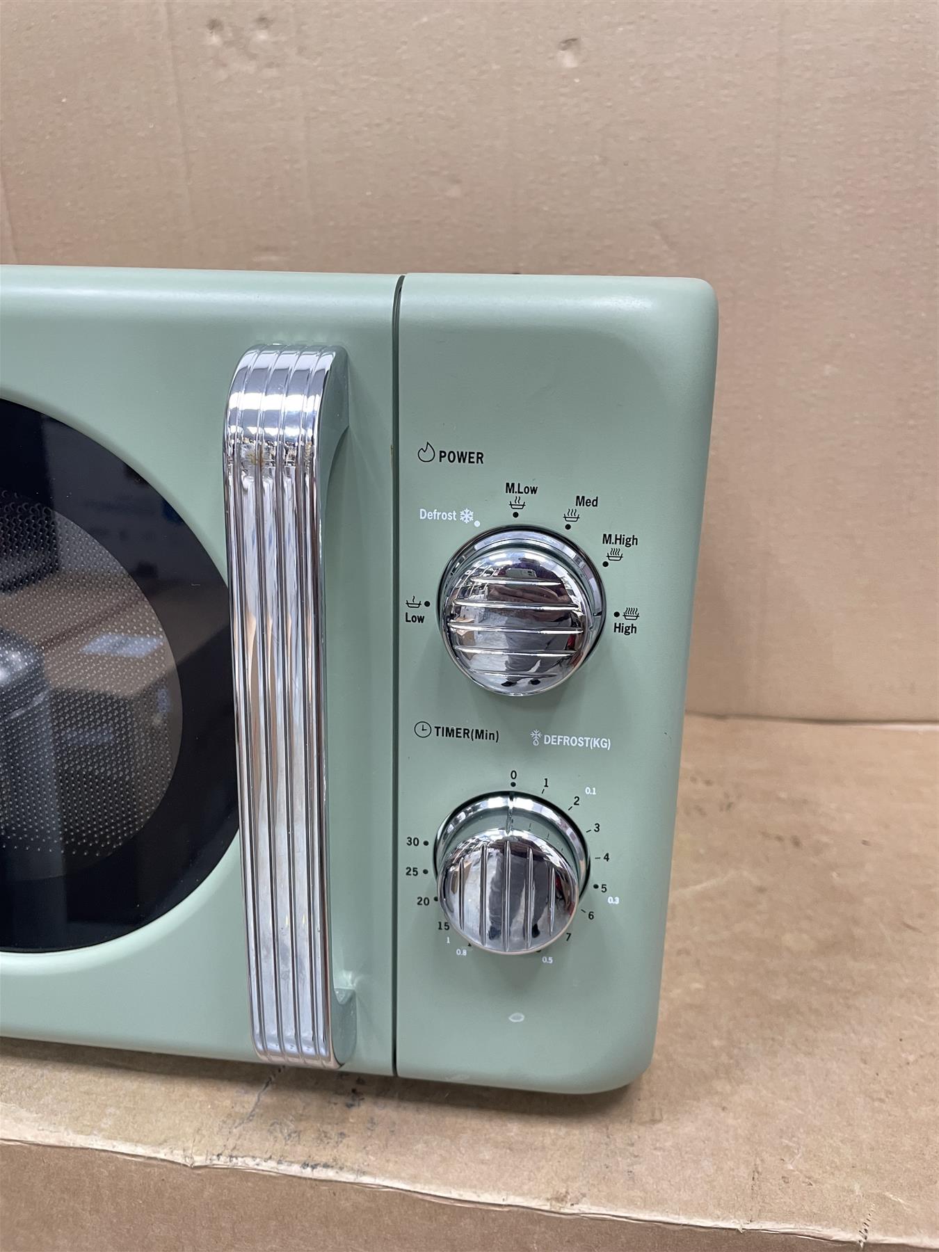 De'Longhi Argento Flora 800W Standard Microwave oven Food Reheat - Sage Green