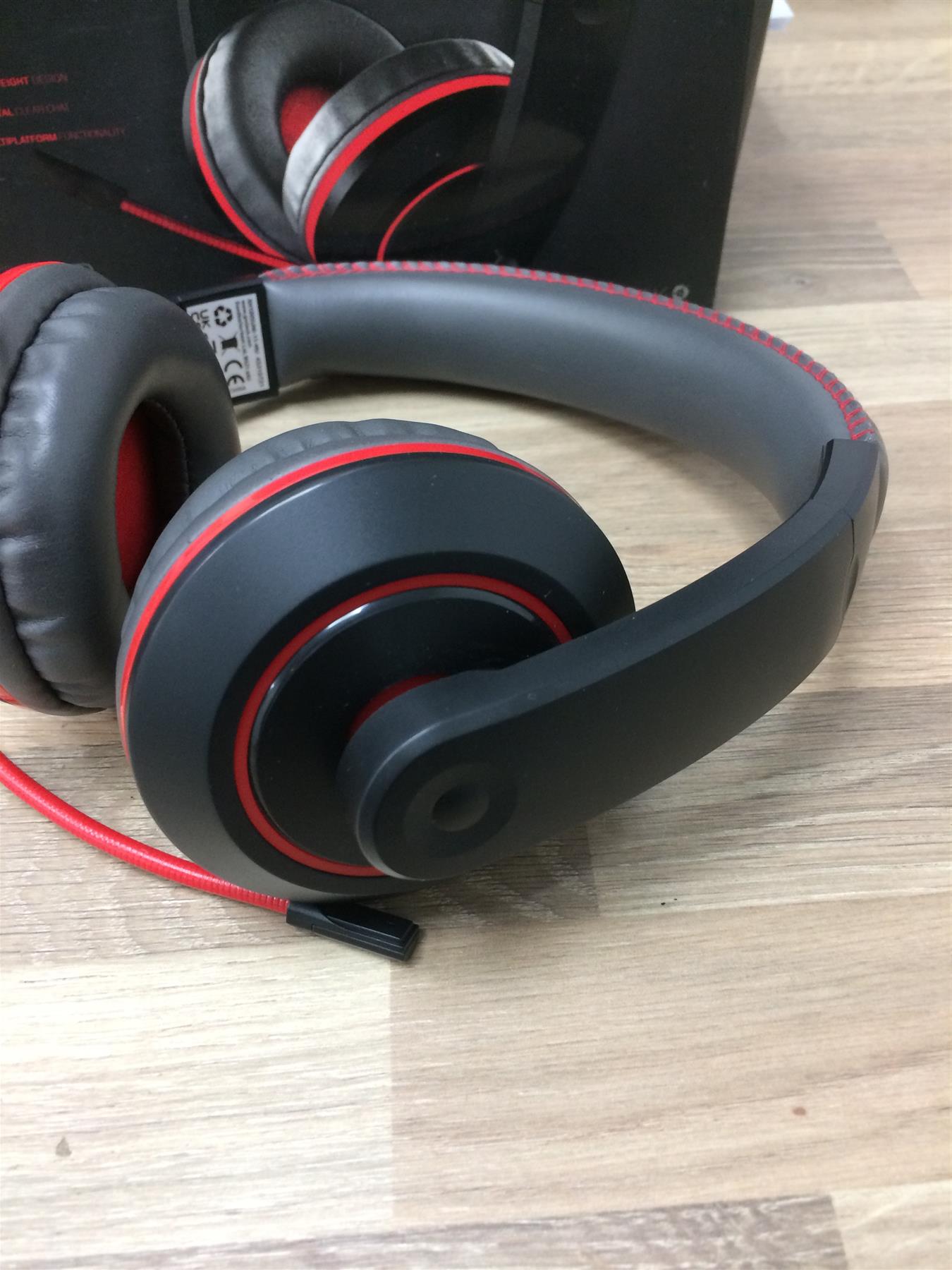 Gioteck XH100S WIRED Headset Stereo Gaming Grey Red