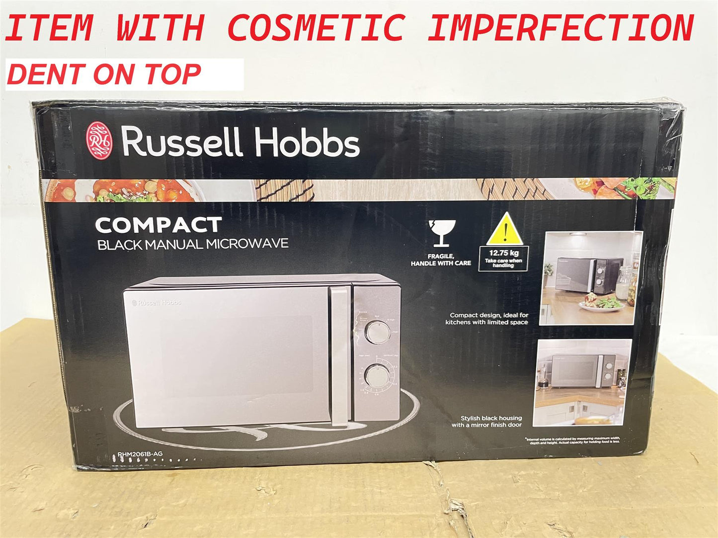 Russell Hobbs 800W Standard Microwave RHM2061 - Black