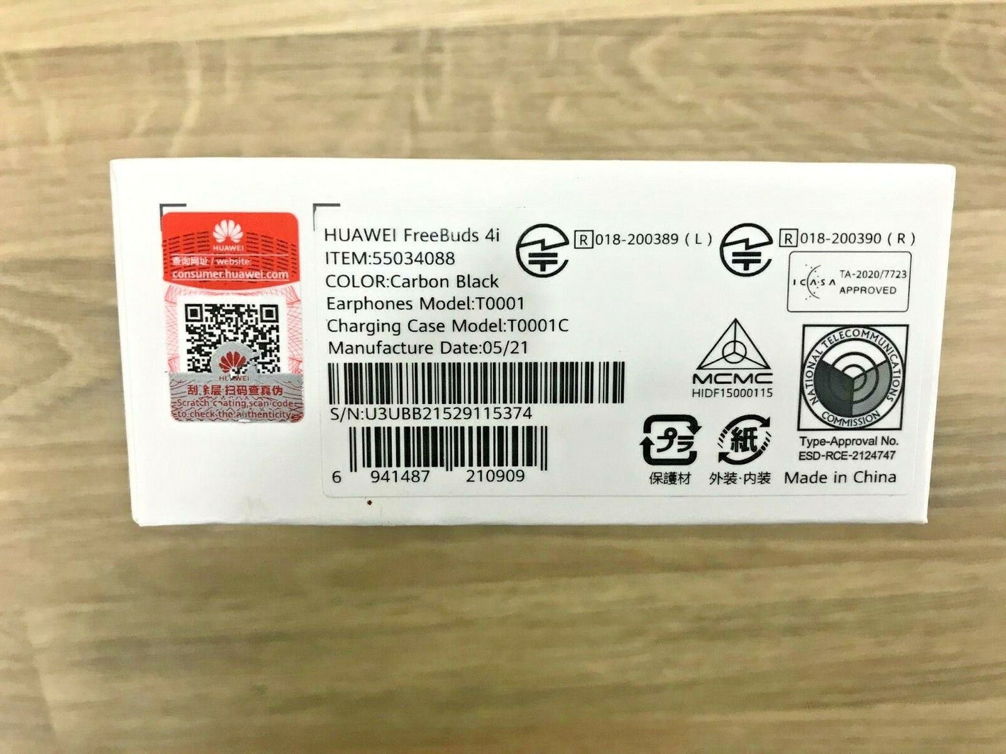 Huawei Freebuds 4i In-Ear True Wireless Earbuds Bluetooth Headphones Earphones