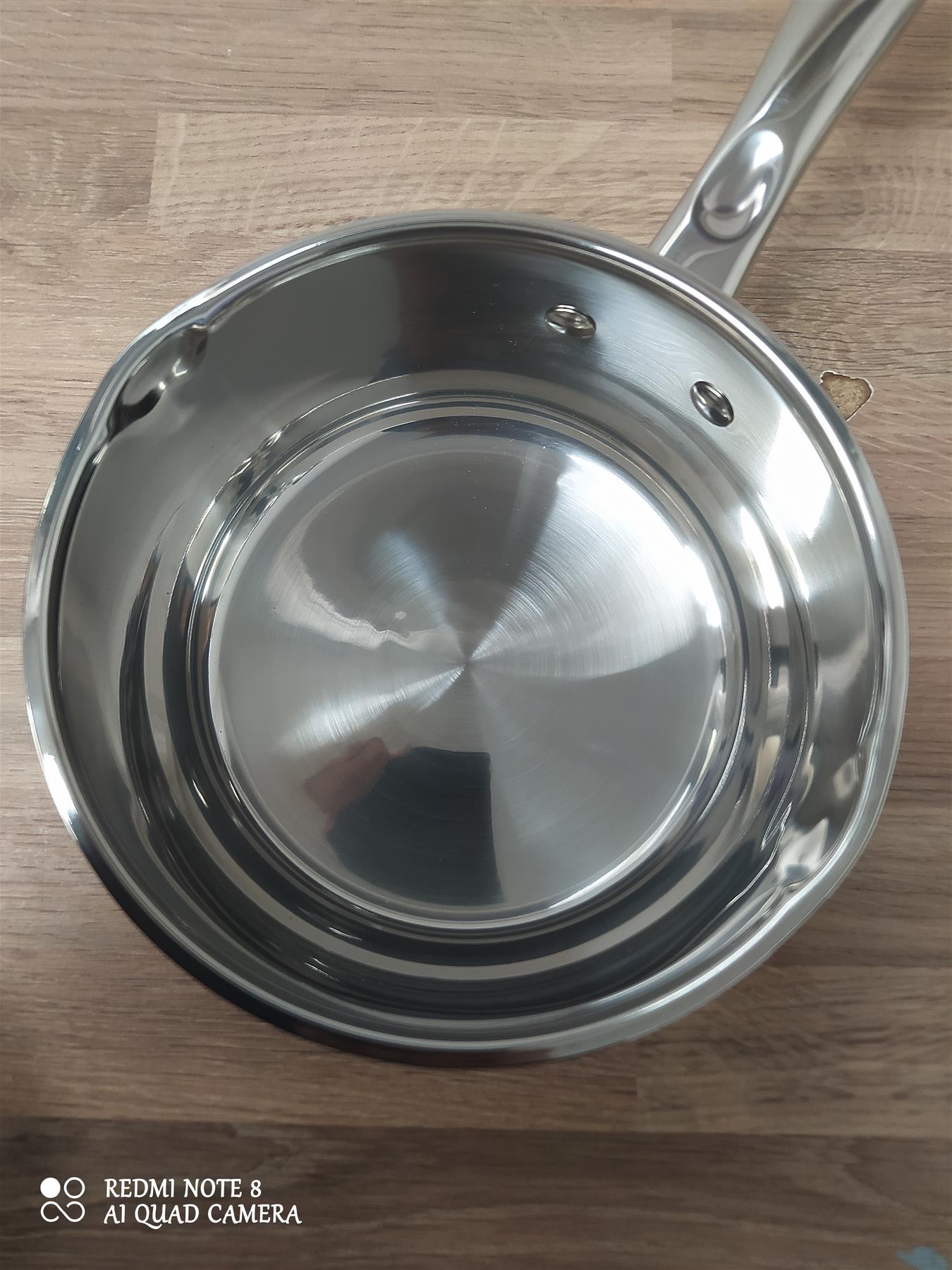 Russell Hobbs Sauce Pan Set 3 Piece Stainless Steel milk fry kitchen Glass lids