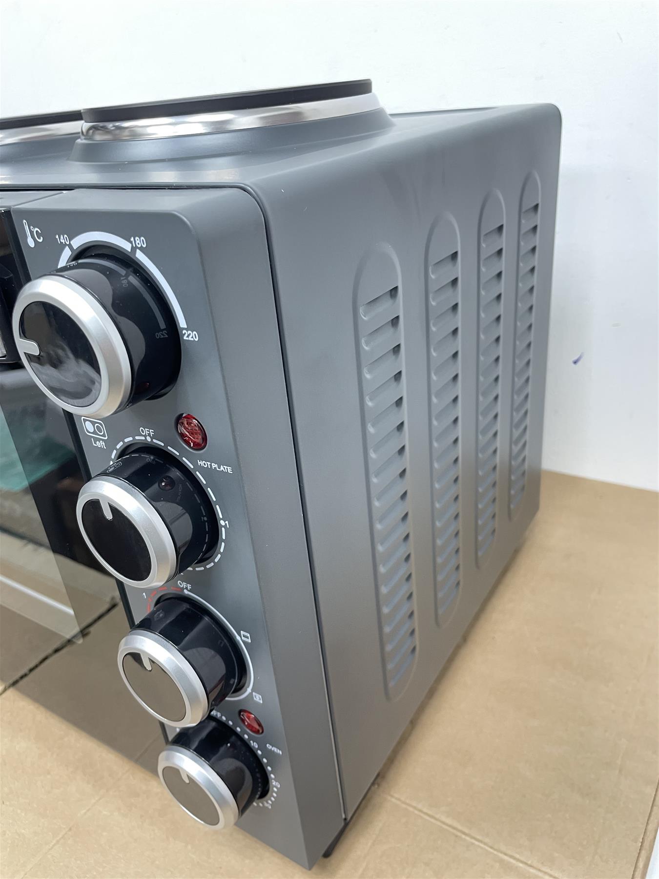 Cookworks 28L Mini Oven with Hob Cooker Grill & Rotisserie oven Hotplate