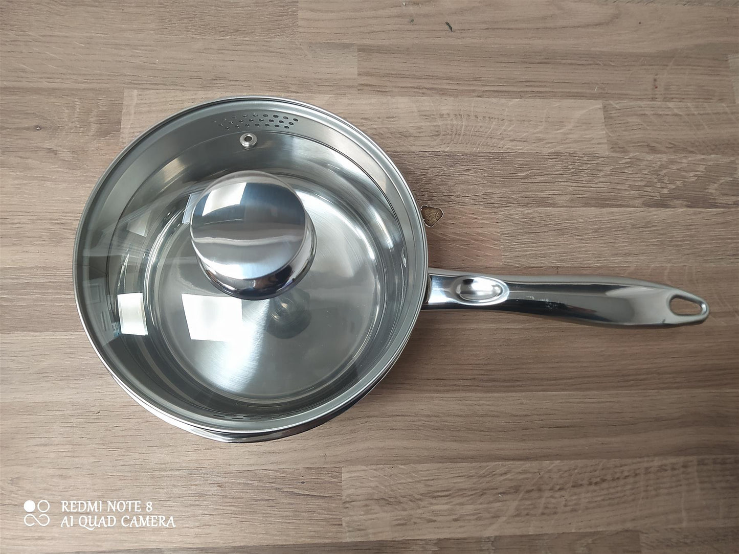 Russell Hobbs Sauce Pan Set 3 Piece Stainless Steel milk fry kitchen Glass lids