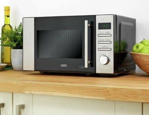 De'Longhi Microwave Oven 20L 800W Kitchen Standard Reheat Stainless Steel