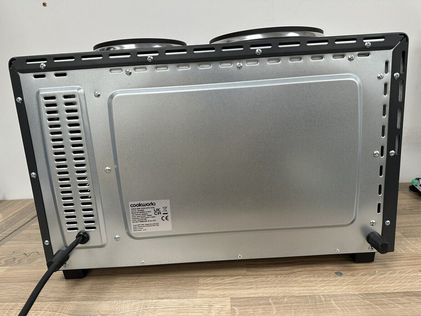 Cookworks 28L Mini Oven with Hob Cooker Grill & Rotisserie oven Hotplate