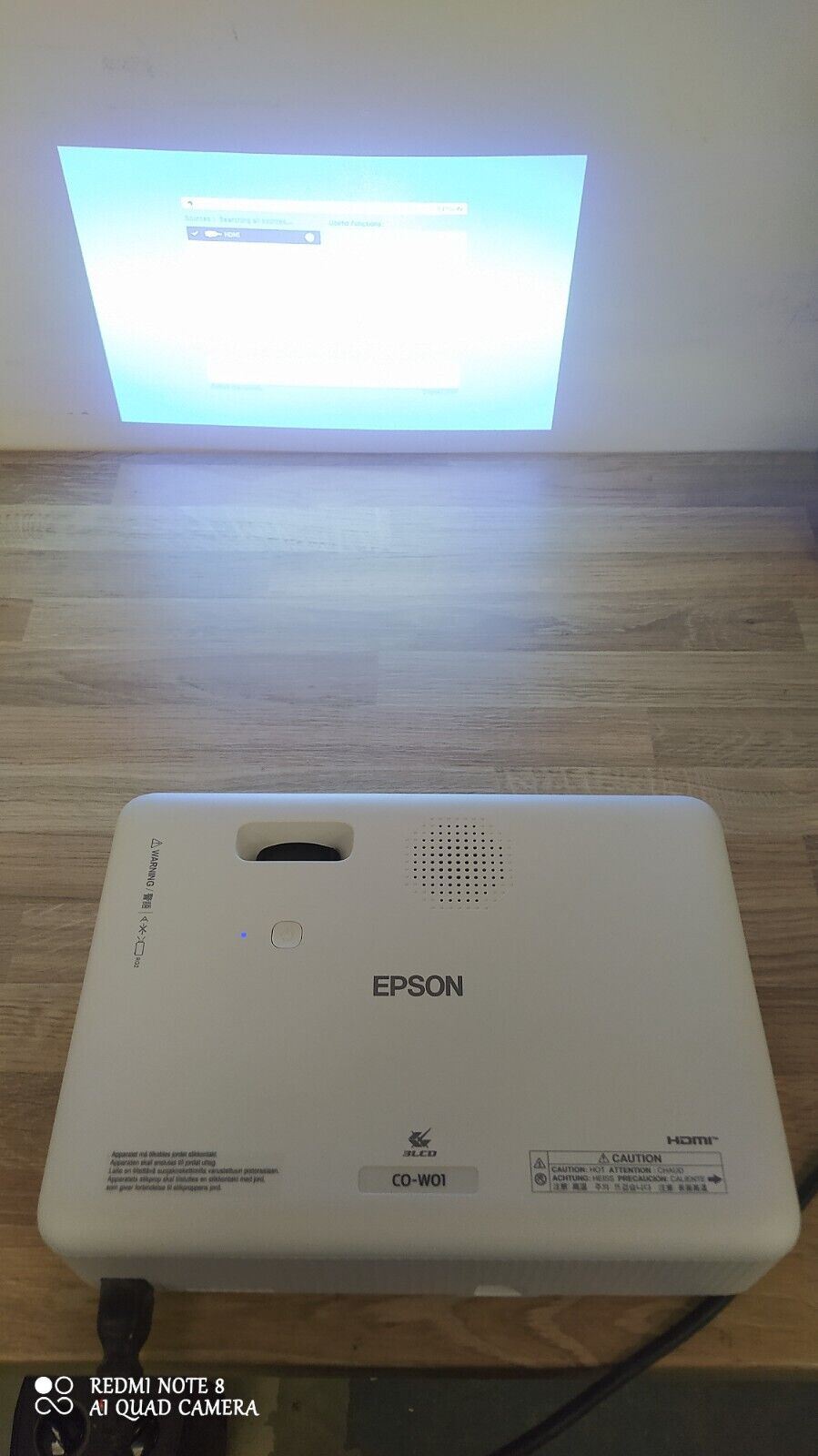 EPSON CO-W01 WXGA Projector 3LCD technology 1280 x 800 resolution 3000 lumens