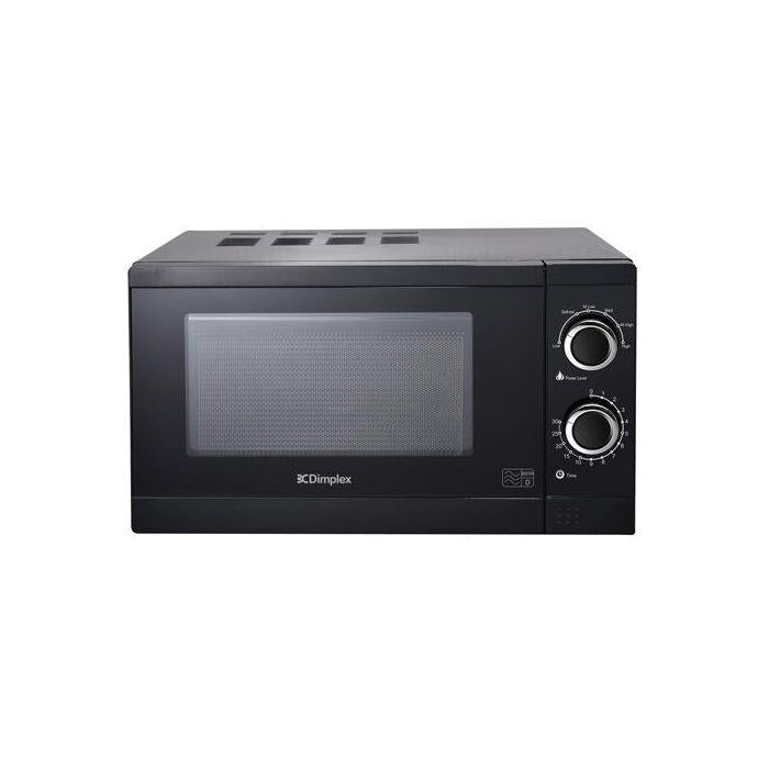 Dimplex Microwave 20L 800w  Manual Dial simple Defrost Reheat Black