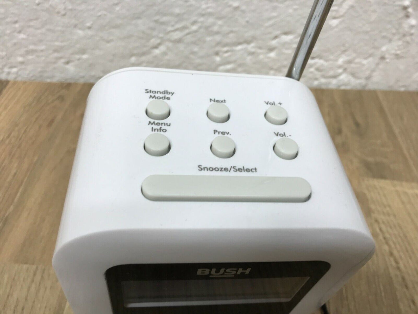 Bush DAB FM Turner USB Radio Dual Alarm Clock LED Display Bedside Sleep Timer