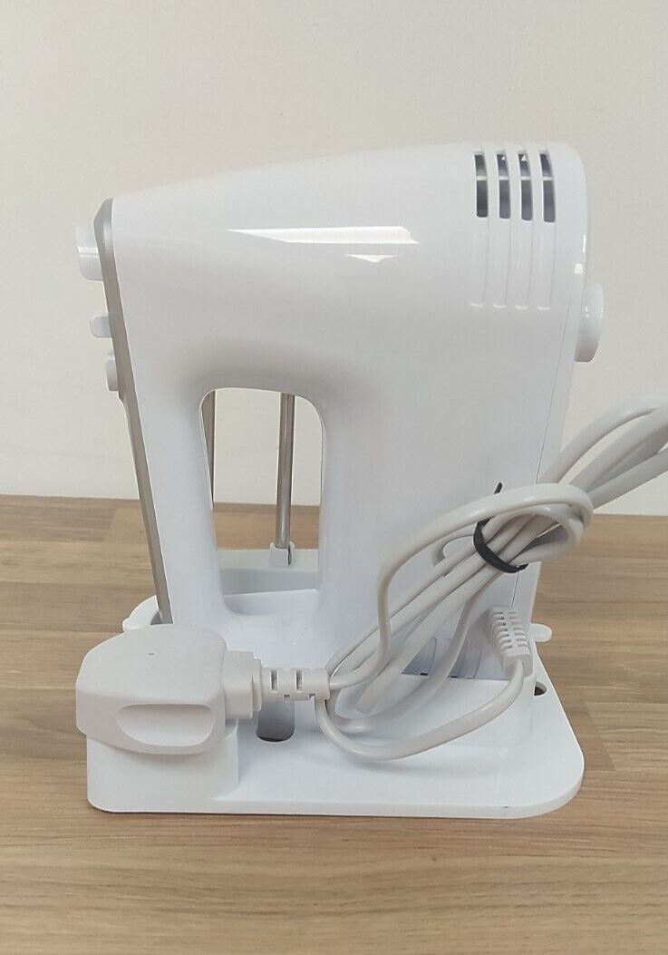Cookworks Electric Hand held Mixer Whisk Egg Beater with storage dough hook cake
