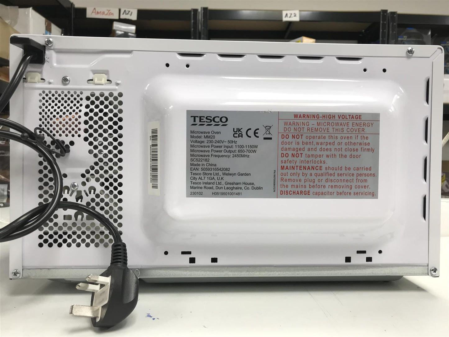 Tesco microwave MM20 17L 700W Defrost Manual Dial Simple Compact  White