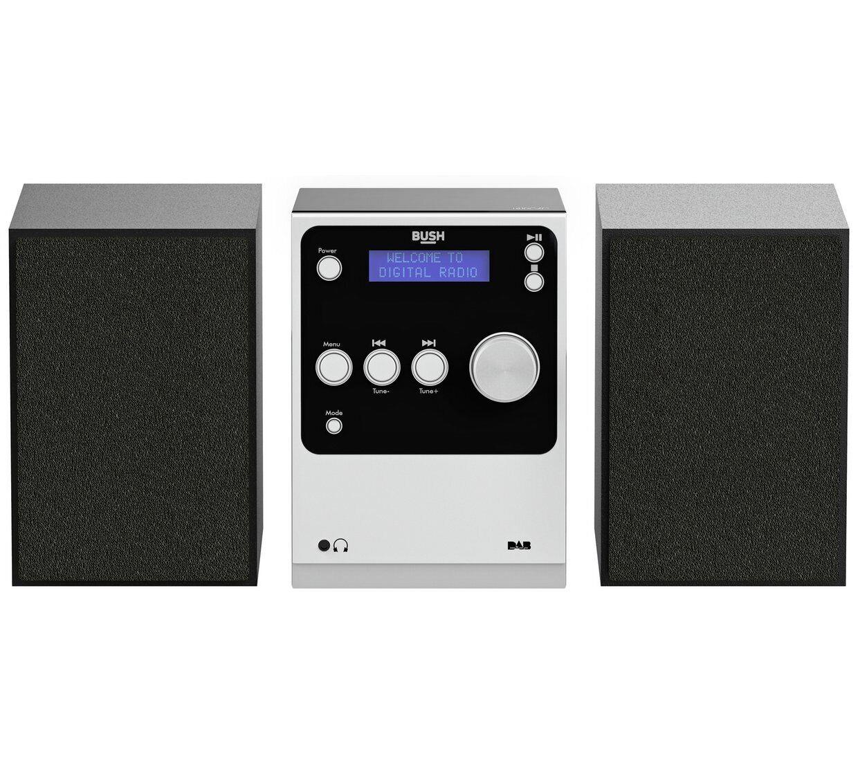 Bush CD Player Hi-Fi Stereo Music Micro System FM DAB Clock Radio RDS Bluetooth