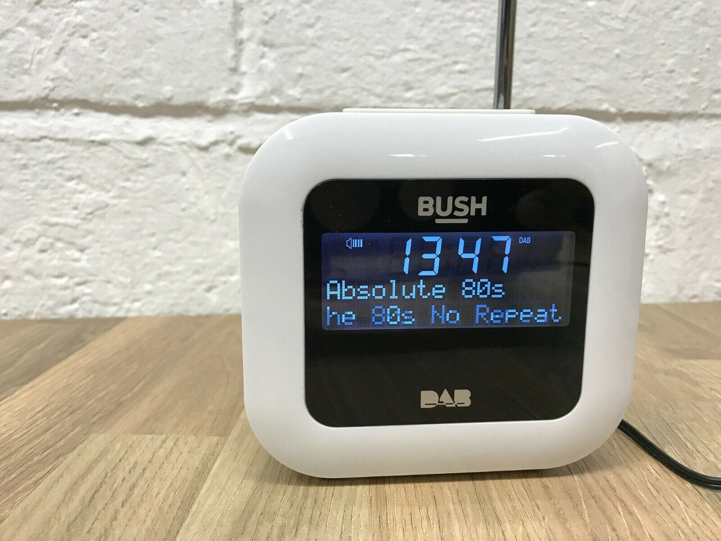Bush DAB FM Turner USB Radio Dual Alarm Clock LED Display Bedside Sleep Timer
