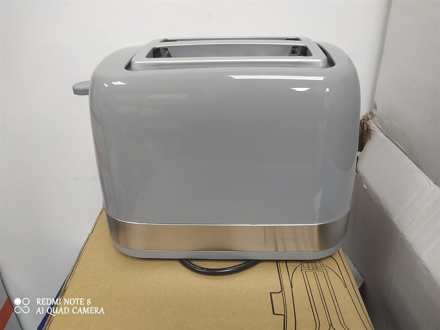 Cookworks Illuminated 2 Slice Toaster - Grey Plastic defrost extra large slots