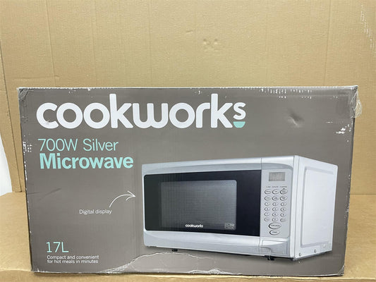 Cookworks Microwave Oven EM7 700W Standard Kitchen Food Reheat Defrost White
