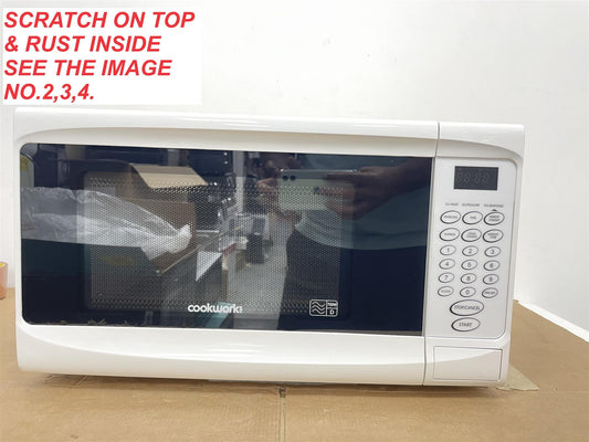 Cookworks Microwave Oven EM7 700W Standard Kitchen Food Reheat Defrost White