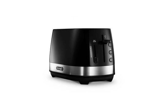 DeLonghi CTLA2003.BK Active Line 800W 2 Slot Toaster Browing & Defrost Function