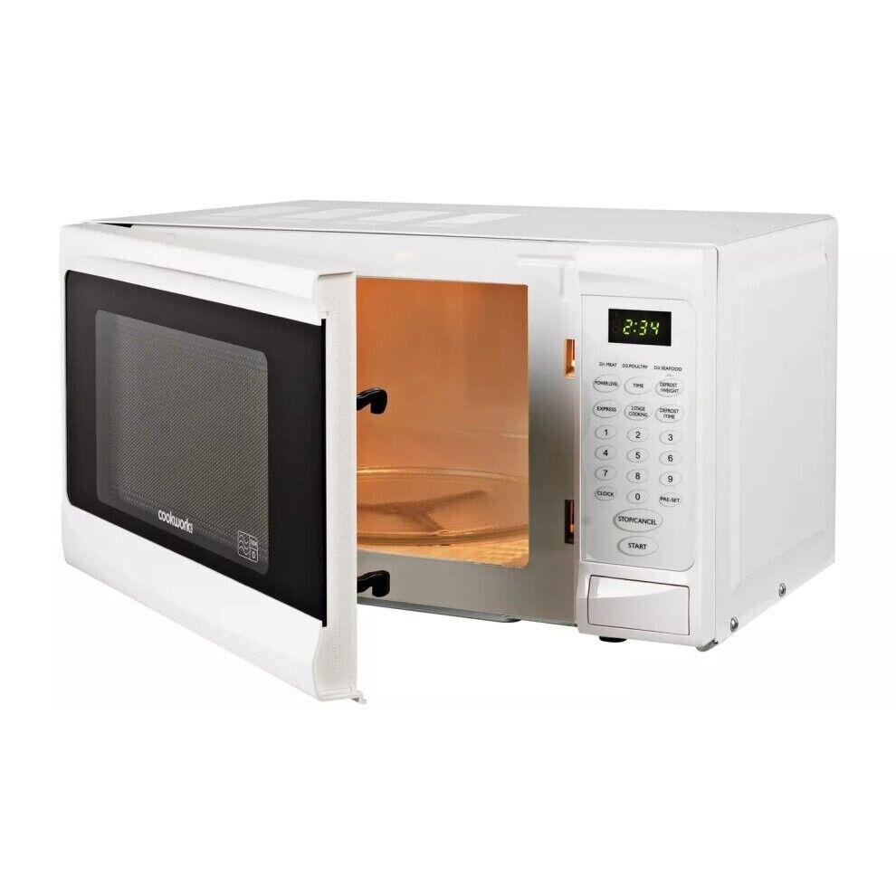 Cookworks Microwave OVEN EM7 700W Standard KITCHEN FOOD REHEAT DEFROST WHITE