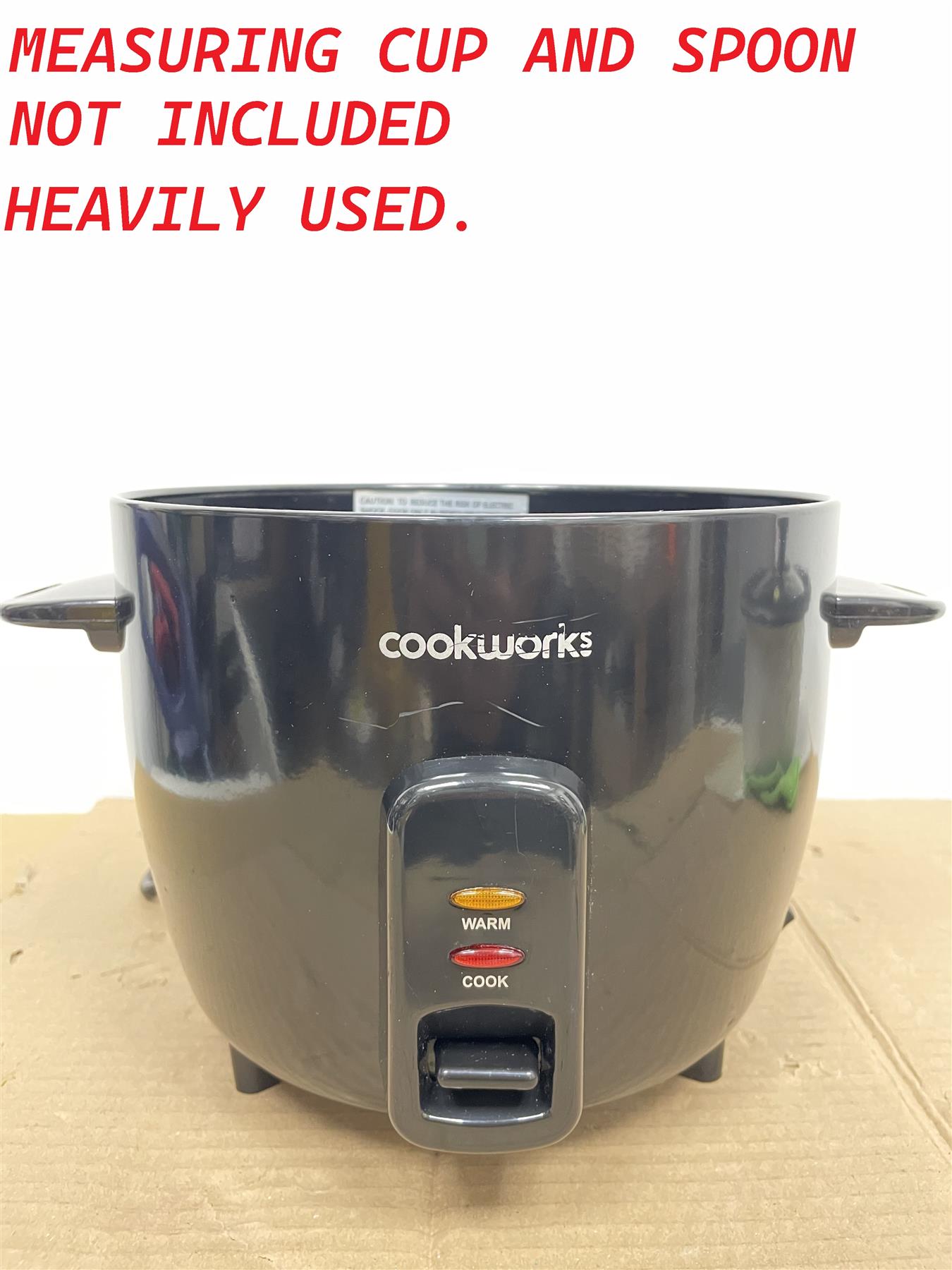 Cookworks Electric Rice Cooker steamer Kitchen Non-stick bowl warm funtion  1.5L