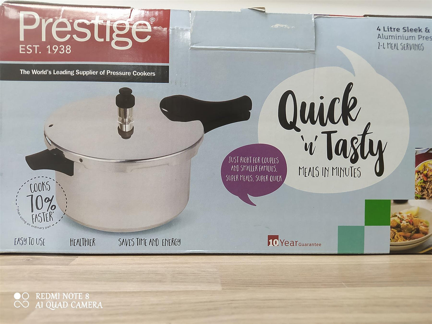 Prestige 4 Litre Pressure Cooker Aluminium all hobs rice lentils vegetables