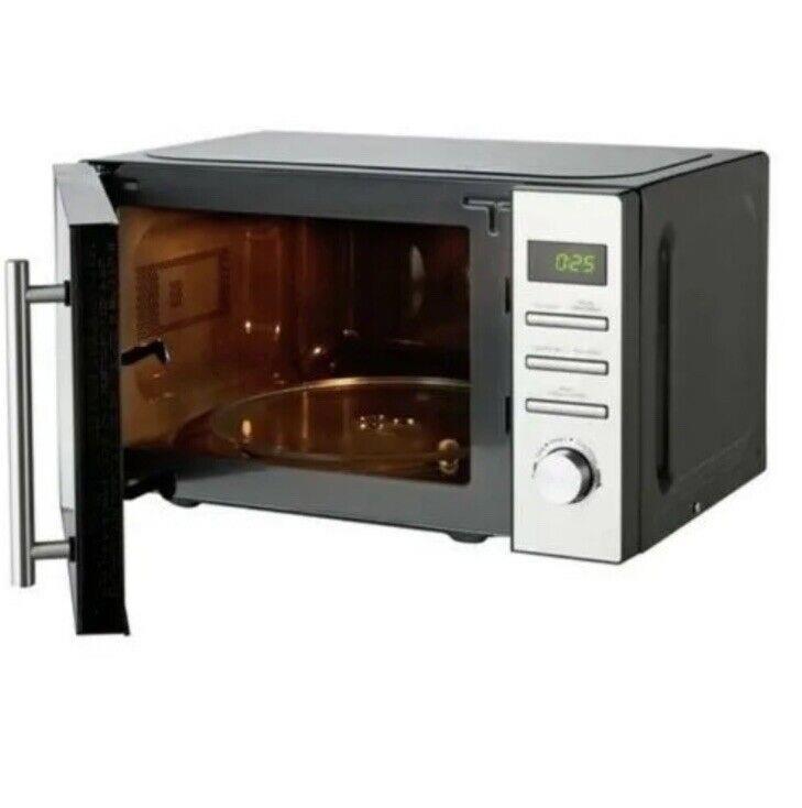 De'Longhi 800W Kitchen Standard Food Reheat Microwave Oven AM82 Stainless Steel
