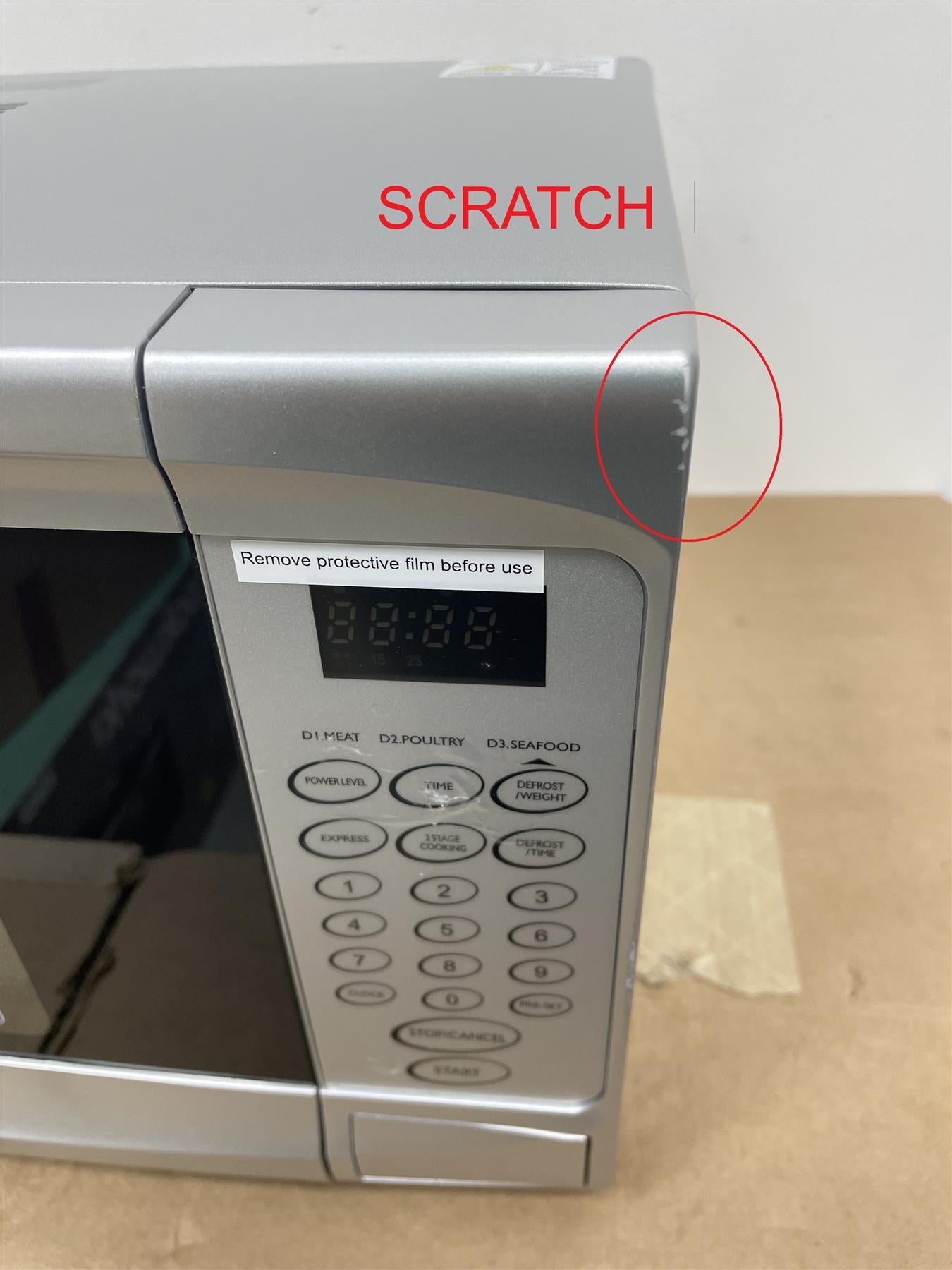 Cookworks 700W Standard Food Reheat Defrost Microwave Oven P70B - Silver