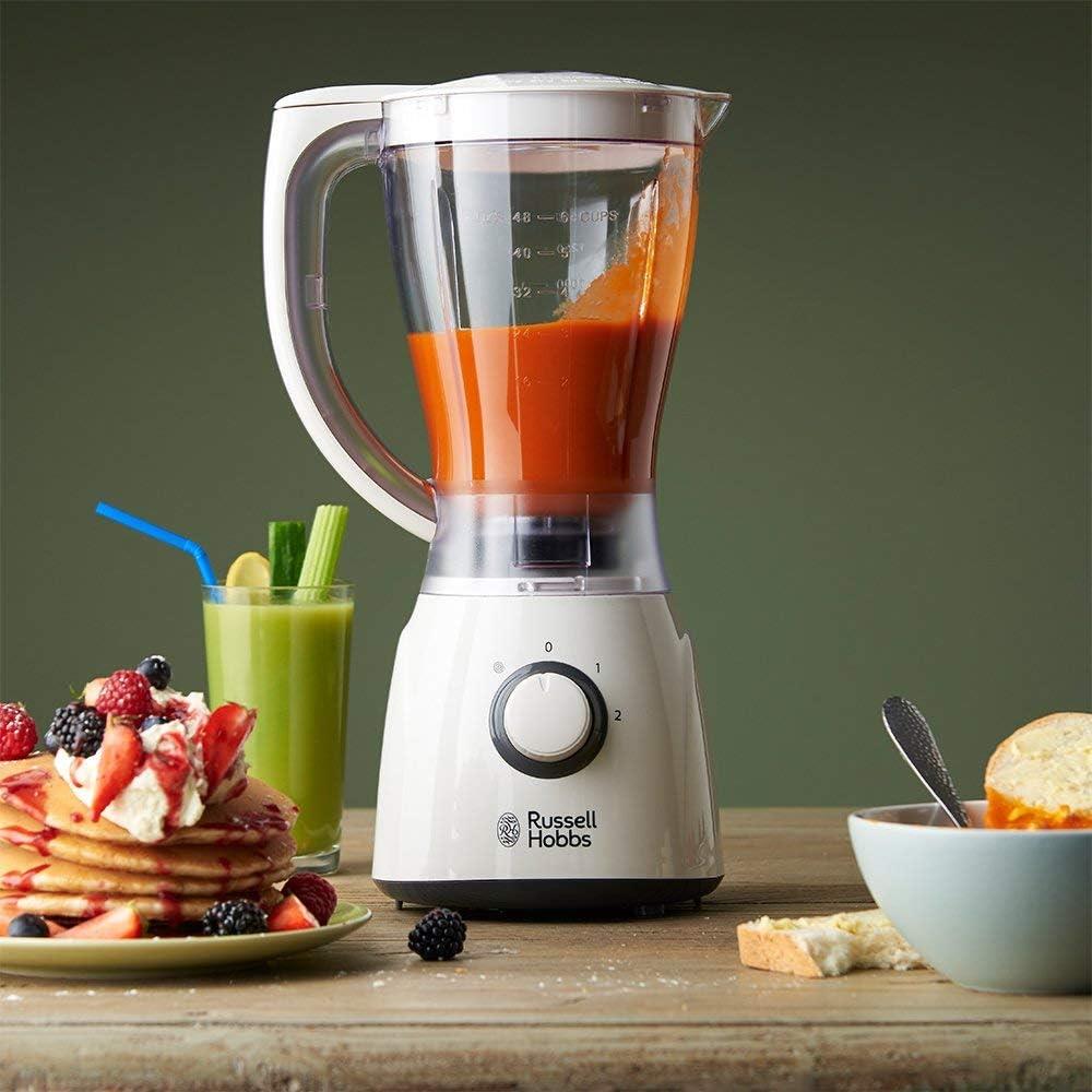 Russell Hobbs Go Create 1.5L White Plastic Jug Blender Milkshake Smoothie Maker