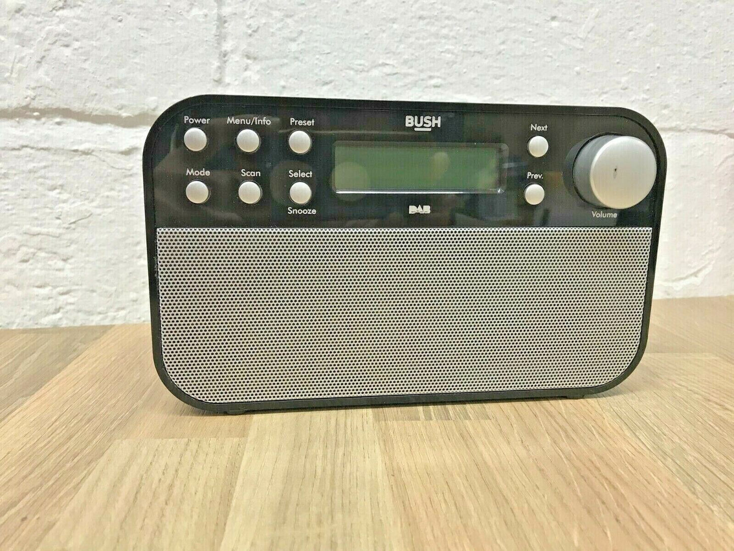 Bush Portable DAB FM Digital Radio RDS LCD Mains Battery Sleep Timer Alarm Scan