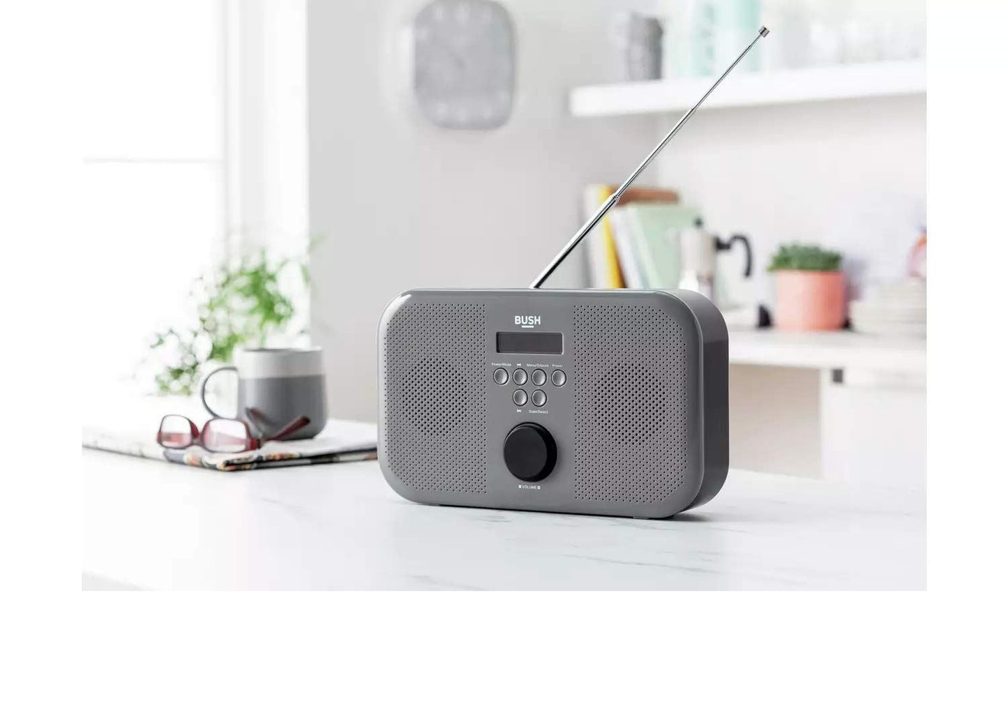 Bush Portable Stereo DAB Radio - Grey