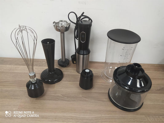 John Lewis Hand Personal Blender  whisking chopping maker Black/Stainless Steel