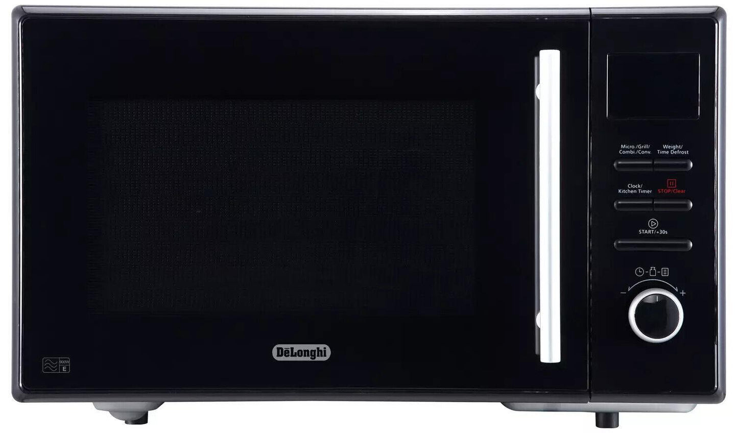 De'Longhi 900W kitchen electric Enamel Cavity Combination Microwave Oven - Black