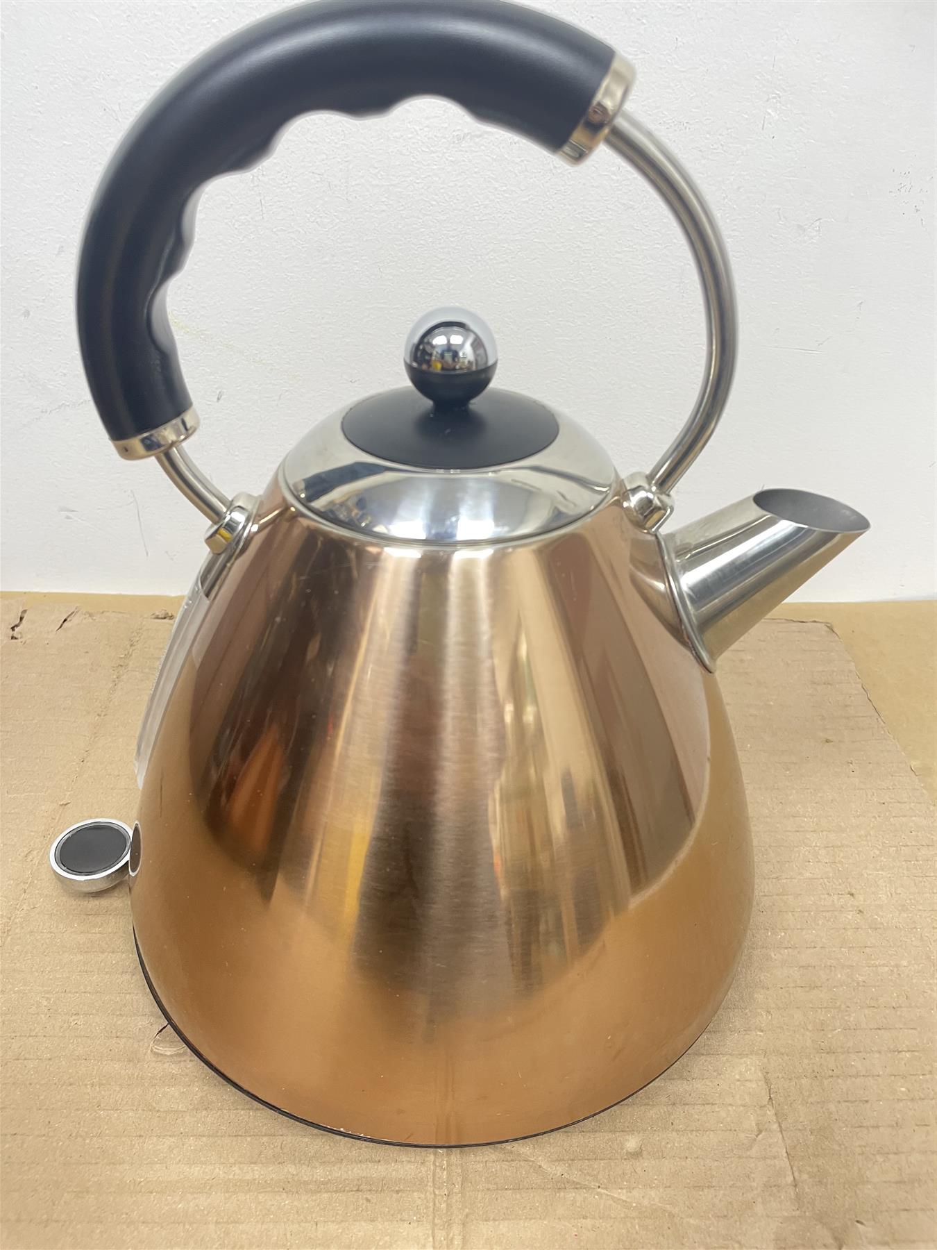 Cookworks Pyramid Kettle Stainless Steel  Copper auto shut rapid boil  1.7 Litre