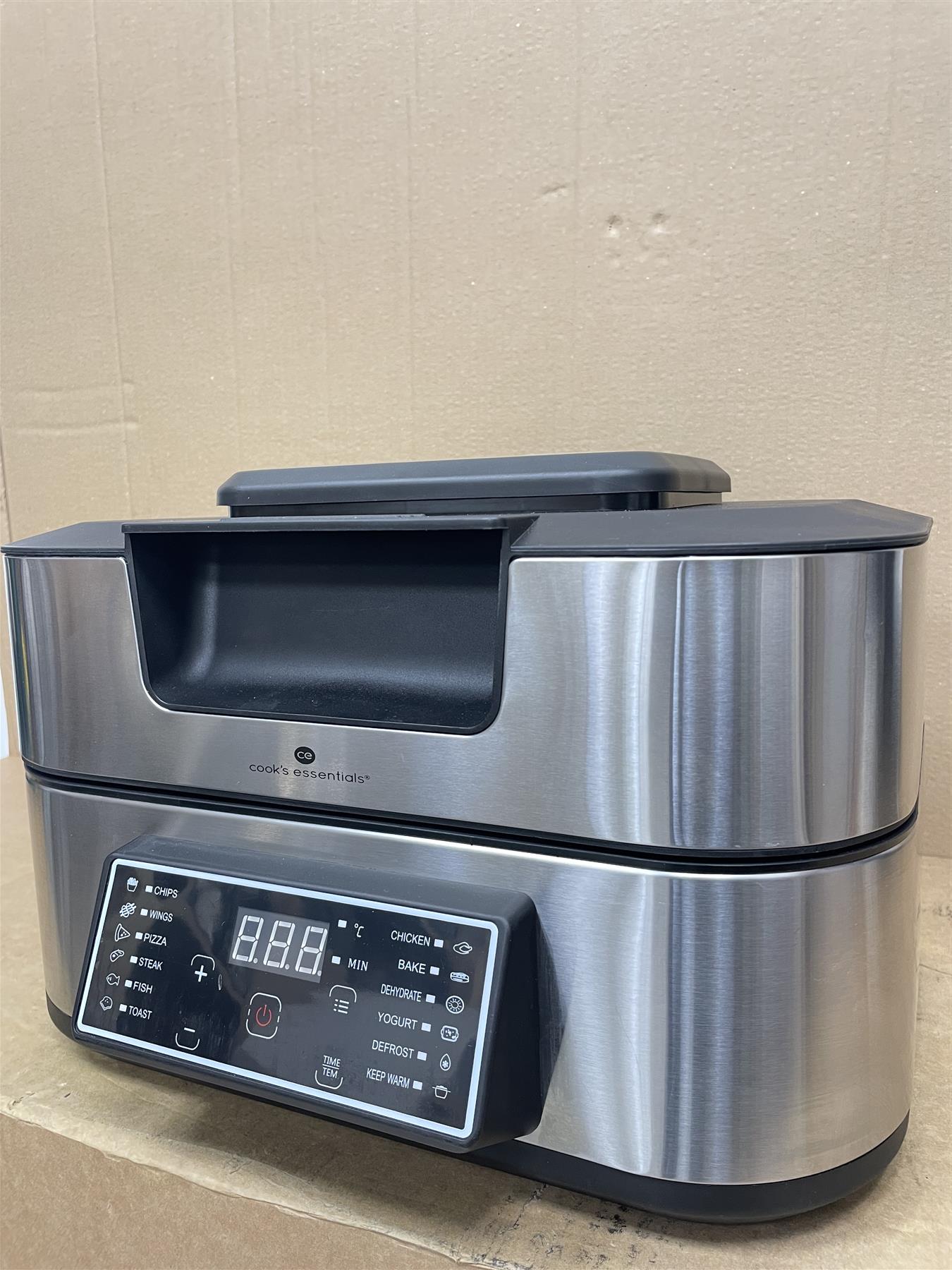 Cook's Essentials Grill & Airfryer 5.5L 1800W White silkscreen program selection