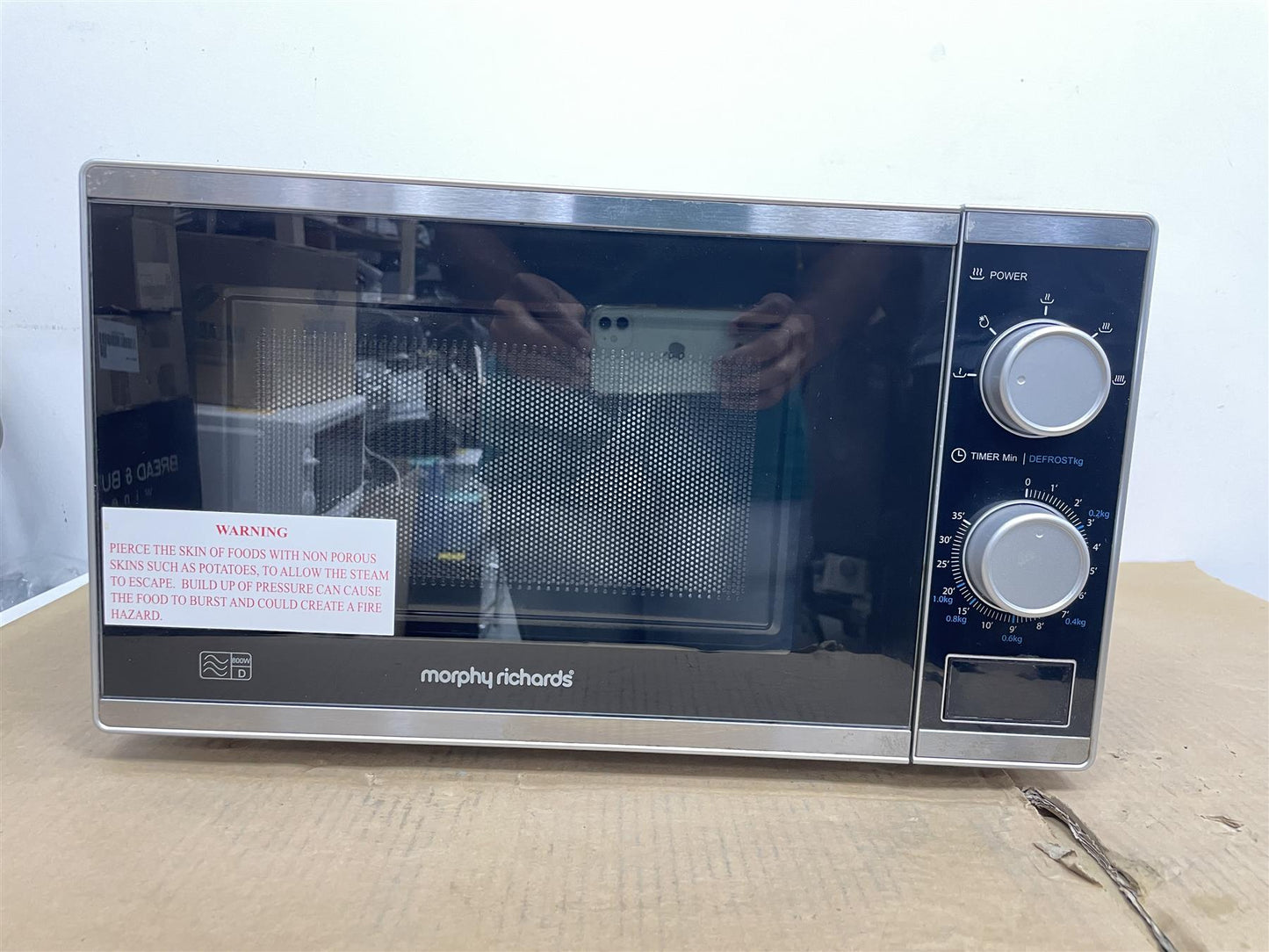 Morphy Richards 800W Food reheat Defrost Standard Microwave Oven - Silver