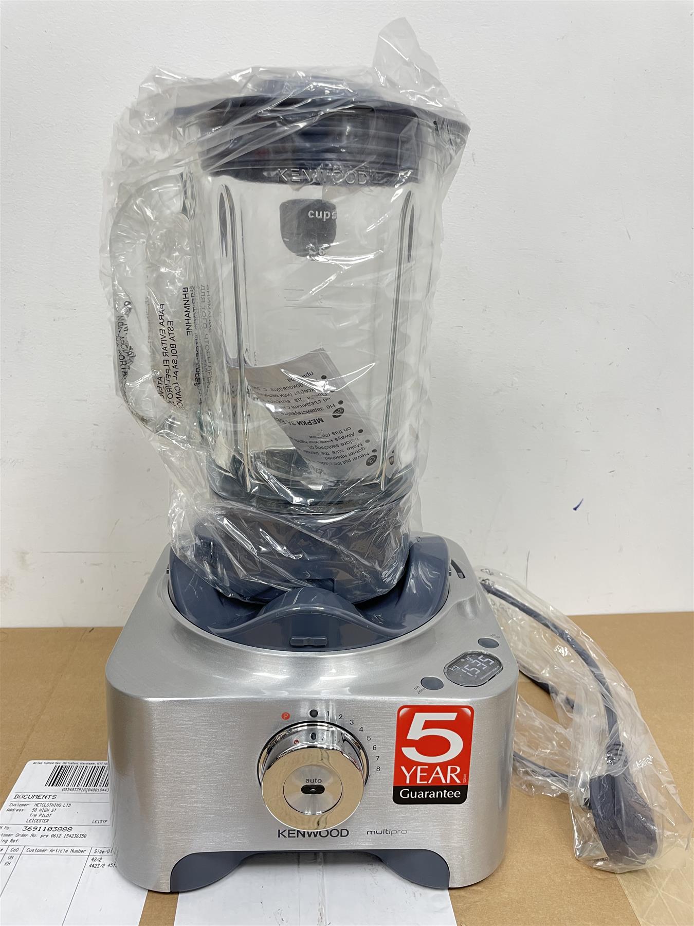 Kenwood FPM810 NEW Food Processor + Weighing 9-in1 MultiPro Sense 1000w Silver