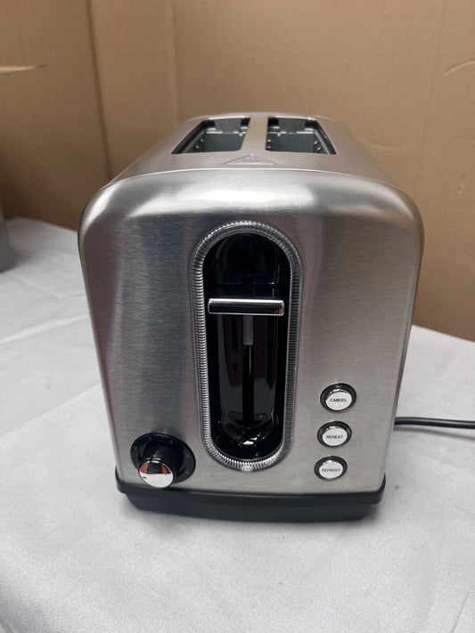 Cookworks Illuminated classy 2 Slice Toaster stainless steel 6 toast settings