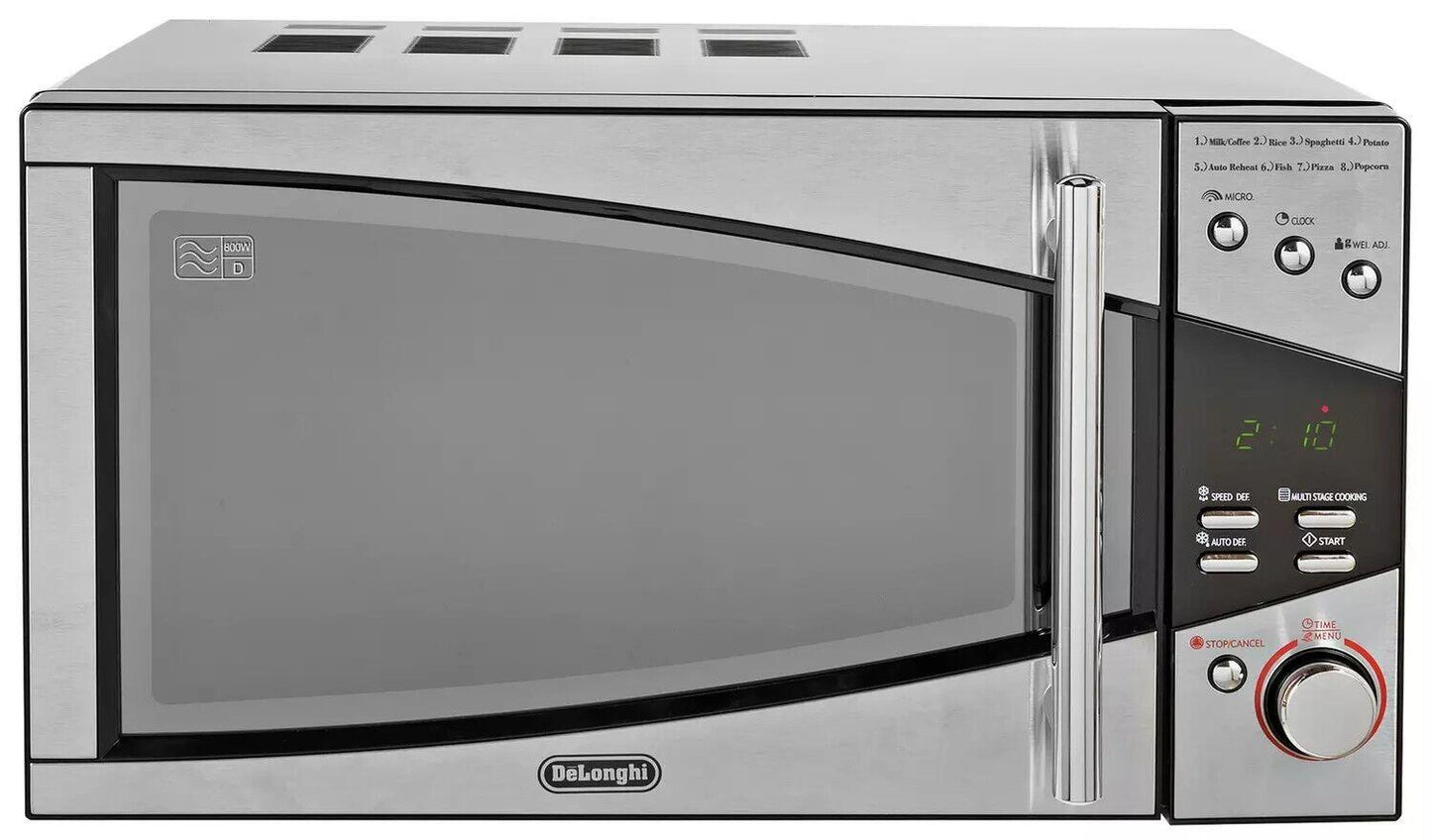 De'Longhi 800W Standard food reheat Microwave oven P80T5A Black And Silver