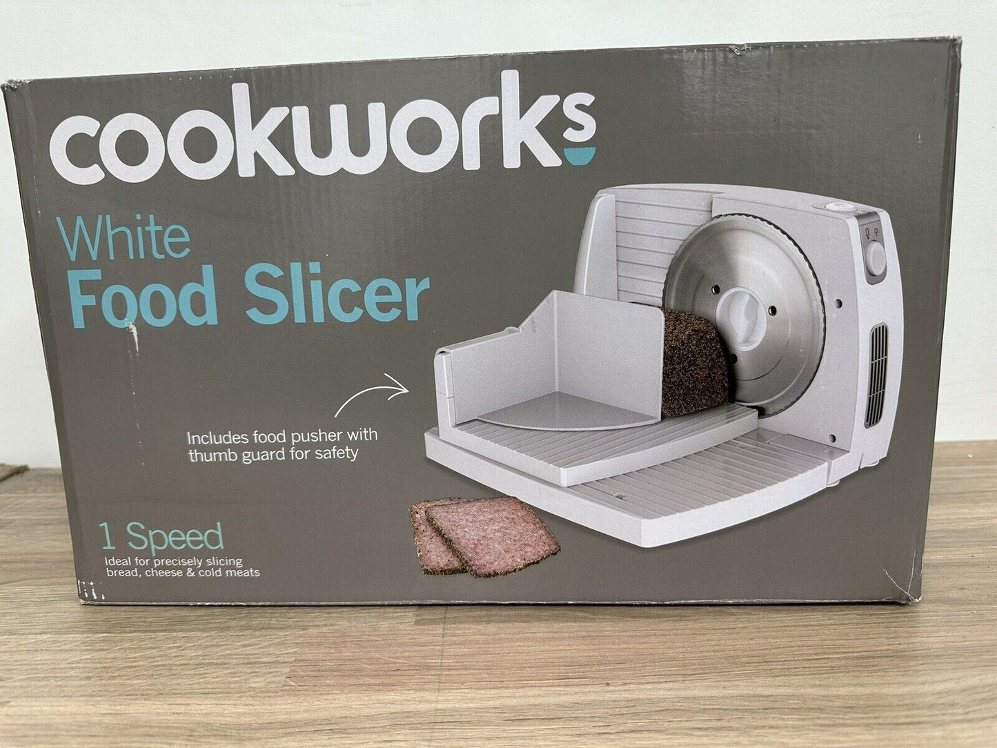 Cookworks Kitchen Electric food Processor Meats Salami Sausages Cheese slicer