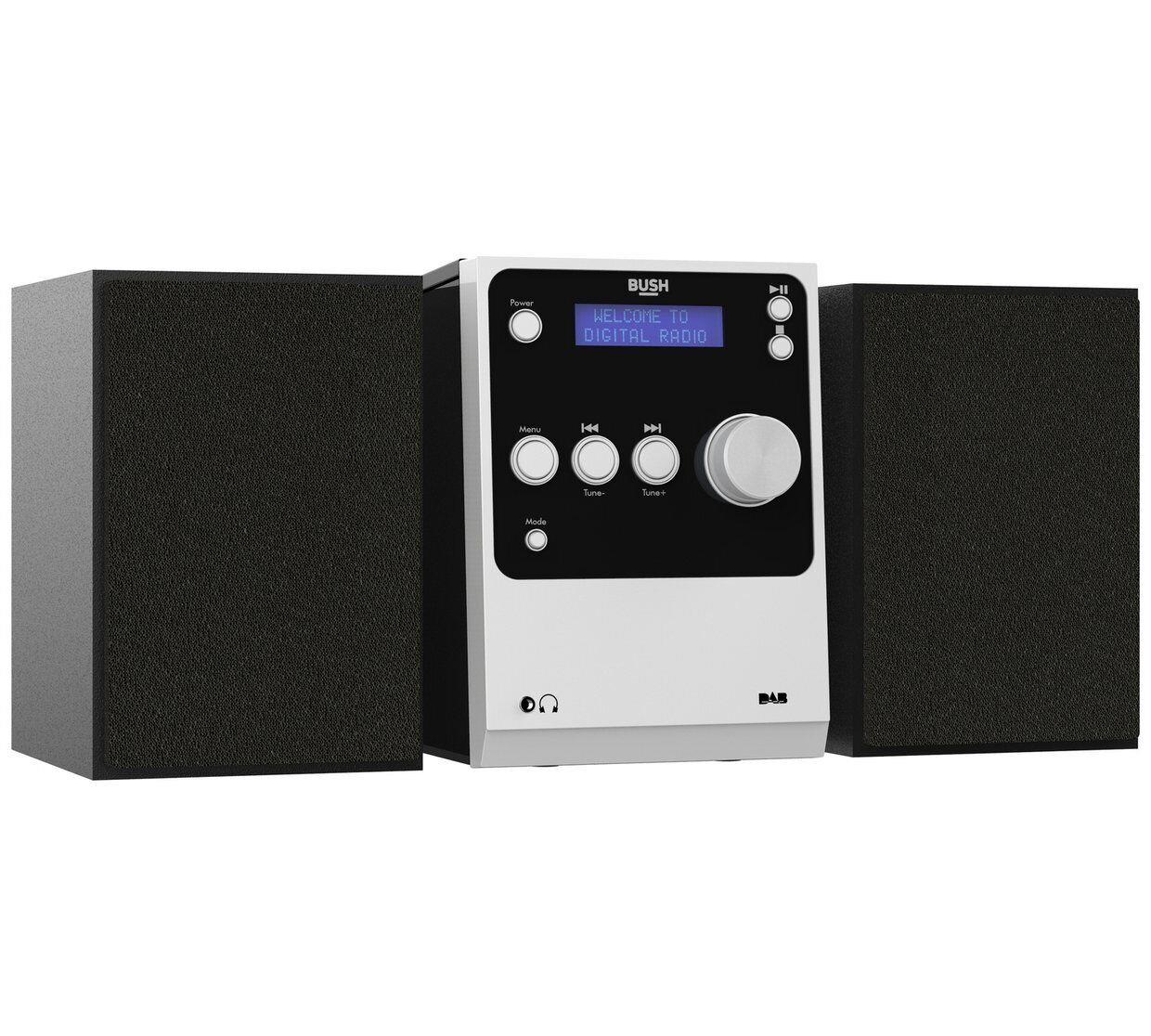 Bush CD Player Hi-Fi Stereo Music Micro System FM DAB Clock Radio RDS Bluetooth