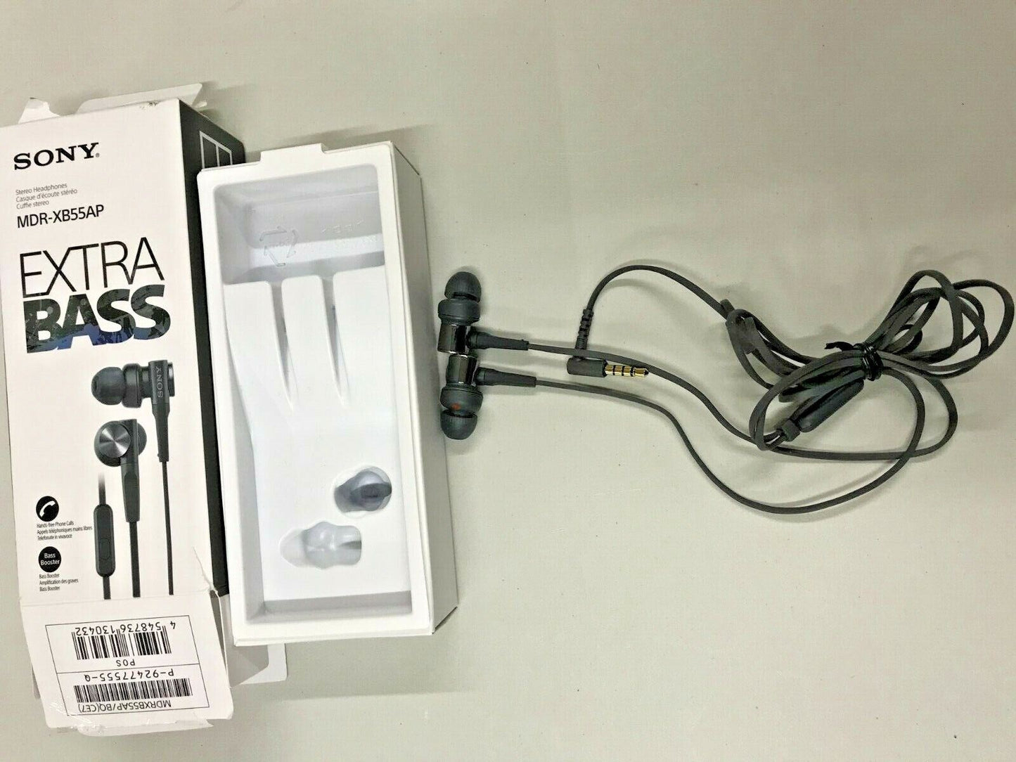 Sony Headphones MDR-XB55AP In-Ear Extra Bass with In-Line Control wired earphone
