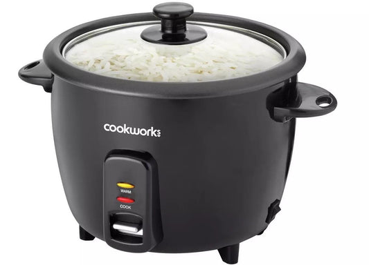 Cookworks Electric Rice Cooker steamer Kitchen Non-stick bowl warm funtion  1.5L