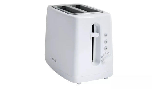 Cookworks Toaster T3233AE Basic 2 Slice extra long wide bagel slots defrost