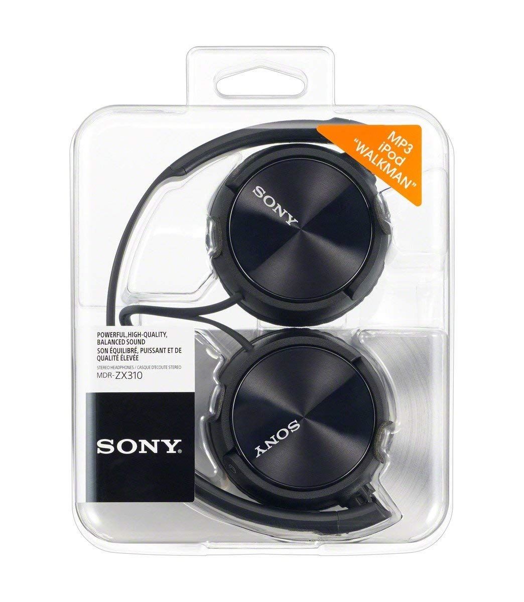 Sony MDRZX310 Foldable Headphones - Metallic Black